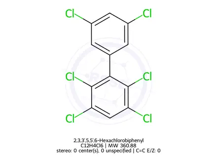 Chemical structure of 2,3,3',5,5',6-Hexachlorobiphenyl