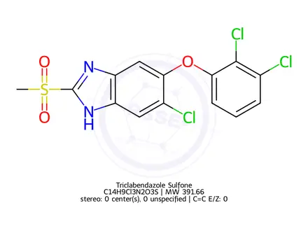 Chemical structure of Triclabendazole Sulfone