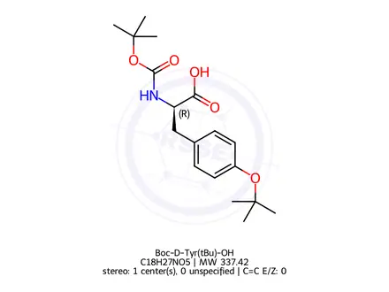 Chemical structure of Boc-D-Tyr(tBu)-OH