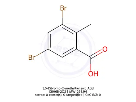 Chemical structure of 3,5-Dibromo-2-methylbenzoic Acid
