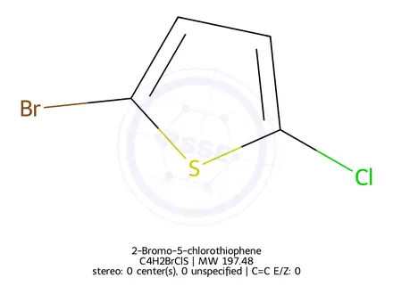 Chemical structure of 2-Bromo-5-chlorothiophene