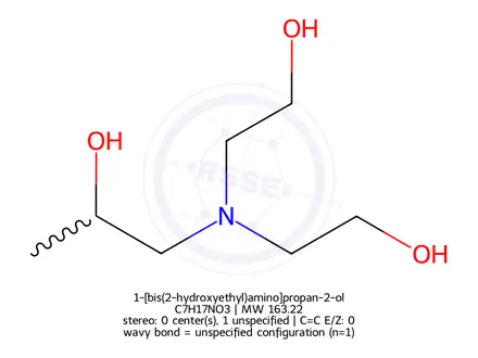 Chemical structure of 1-[bis(2-hydroxyethyl)amino]propan-2-ol