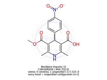 Chemical structure of Benidipine Impurity P
