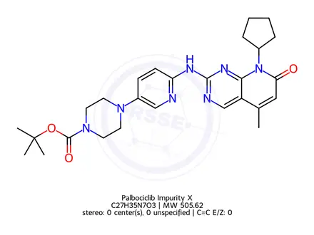 Chemical structure of Palbociclib Impurity X