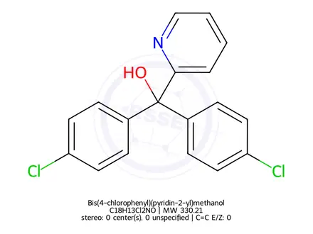 Chemical structure of Bis(4-chlorophenyl)(pyridin-2-yl)methanol