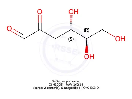Chemical structure of 3-Deoxyglucosone