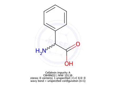 Chemical structure of Cefalexin impurity A