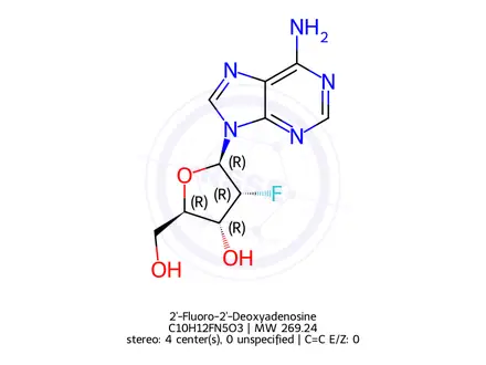 Chemical structure of 2'-Fluoro-2'-Deoxyadenosine