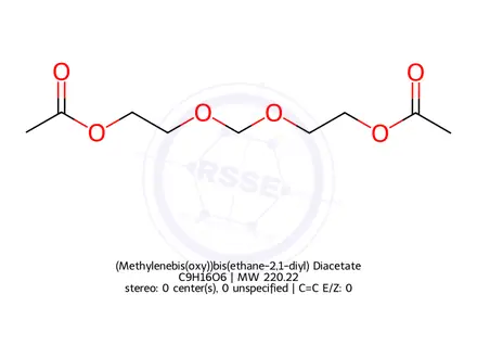 Chemical structure of (Methylenebis(oxy))bis(ethane-2,1-diyl) Diacetate