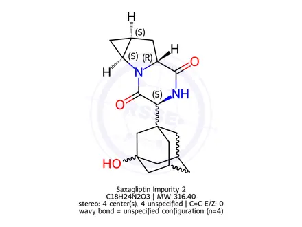 Chemical structure of Saxagliptin Impurity 2