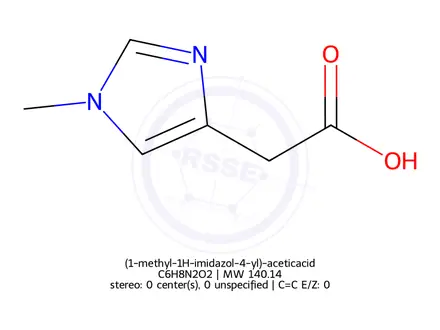 Chemical structure of (1-methyl-1H-imidazol-4-yl)-aceticacid