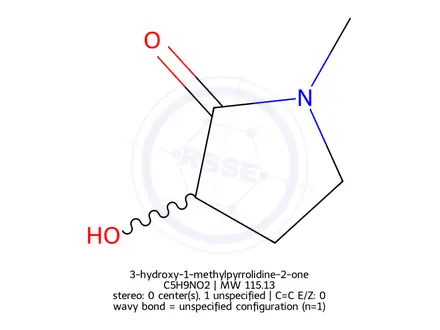Chemical structure of 3-hydroxy-1-methylpyrrolidine-2-one
