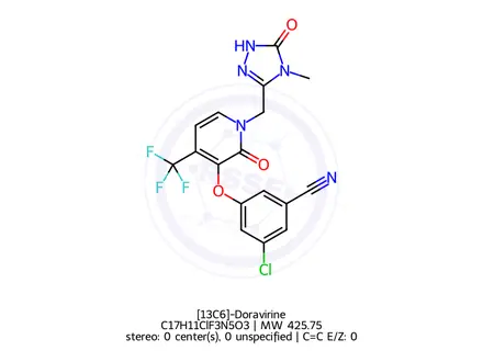 Chemical structure of [13C6]-Doravirine