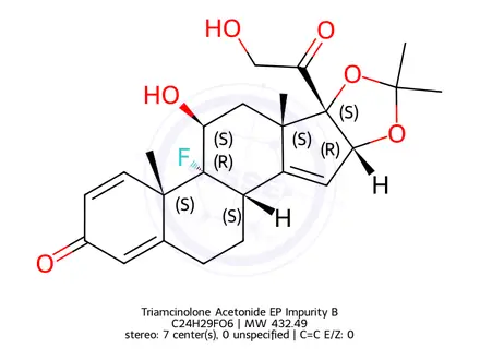 Chemical structure of Triamcinolone Acetonide EP Impurity B