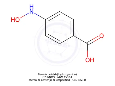 Chemical structure of Benzoic acid,4-(hydroxyamino)