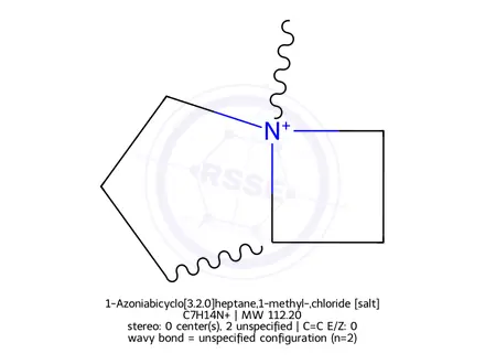 Chemical structure of 1-Azoniabicyclo[3.2.0]heptane,1-methyl-,chloride