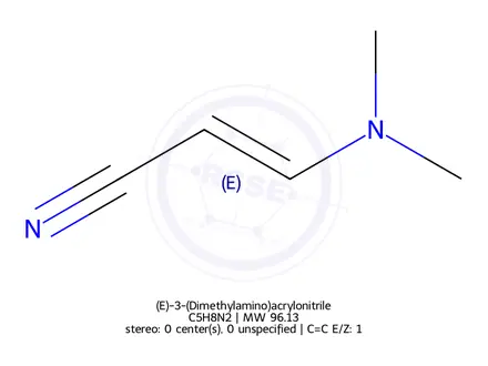 Chemical structure of (E)-3-(Dimethylamino)acrylonitrile