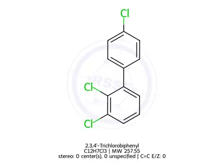 Chemical structure of 2,3,4'-Trichlorobiphenyl