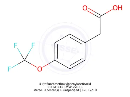 Chemical structure of 4-(trifluoromethoxy)phenylaceticacid