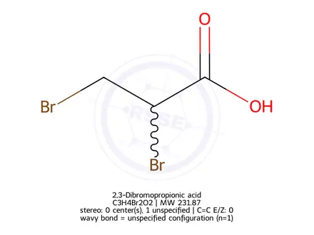 Chemical structure of 2,3-Dibromopropionic acid