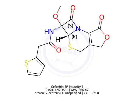 Chemical structure of Cefoxitin Sodium EP Impurity J