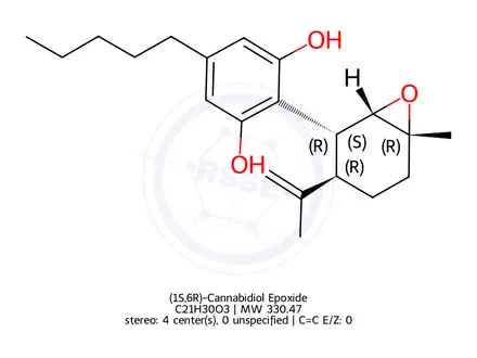 Chemical structure of (1S,6R)-Cannabidiol Epoxide