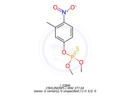 Chemical structure of Fenitrothion