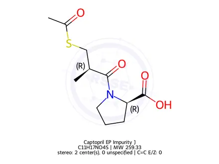 Chemical structure of Captopril EP Impurity J