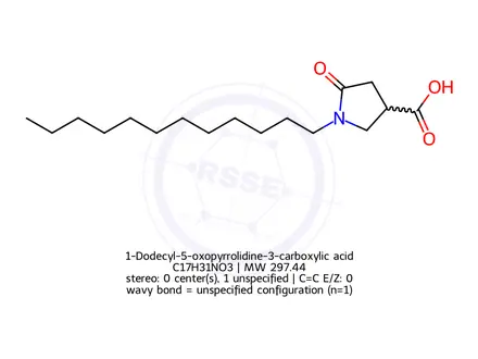 Chemical structure of 1-Dodecyl-5-oxopyrrolidine-3-carboxylic acid