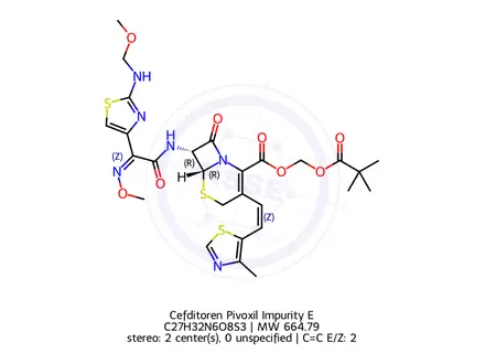 Chemical structure of Cefditoren Pivoxil Impurity E