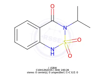 Chemical structure of Bentazon