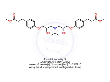Chemical structure of Esmolol Impurity 3