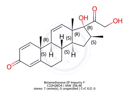 Chemical structure of Betamethasone EP Impurity F