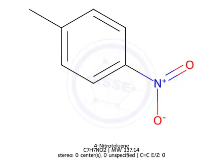 Chemical structure of 4-Nitrotoluene