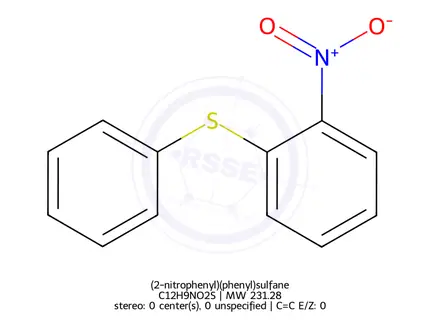 Chemical structure of (2-nitrophenyl)(phenyl)sulfane