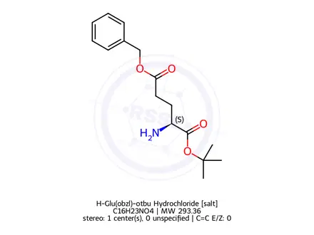 Chemical structure of H-Glu(obzl)-otbu Hydrochloride