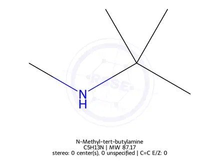 Chemical structure of N-Methyl-tert-butylamine