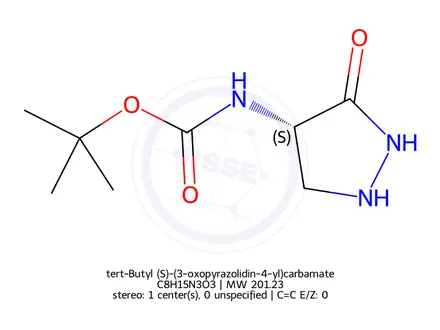 Chemical structure of tert-Butyl (S)-(3-oxopyrazolidin-4-yl)carbamate