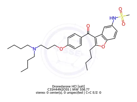 Chemical structure of Dronedarone HCl
