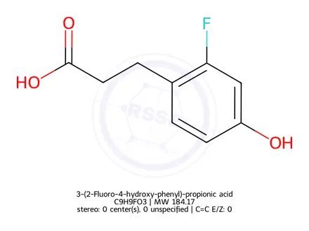 Chemical structure of 3-(2-Fluoro-4-hydroxy-phenyl)-propionic acid