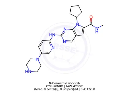 Chemical structure of N-Desmethyl Ribociclib