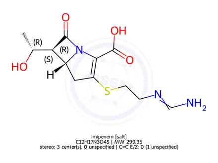 Chemical structure of Imipenem