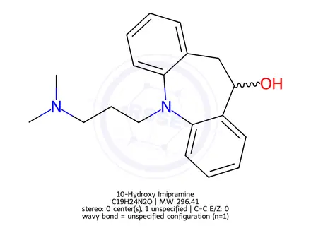 Chemical structure of 10-Hydroxyimipramine