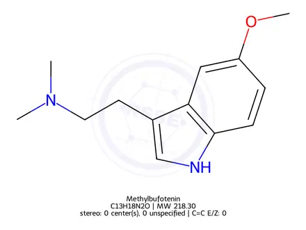Chemical structure of Methylbufotenin (BSC)