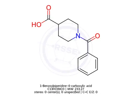 Chemical structure of 1-Benzoylpiperidine-4-carboxylic acid