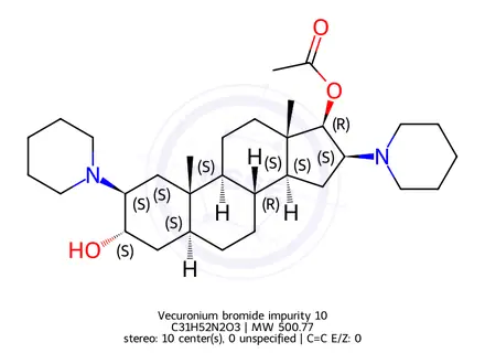 Chemical structure of Vecuronium bromide impurity 10