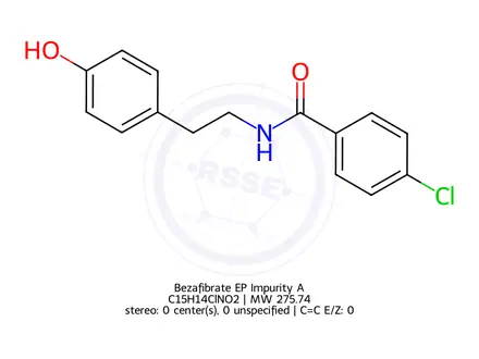 Chemical structure of Bezafibrate EP Impurity A