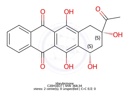 Chemical structure of Idarubicinone