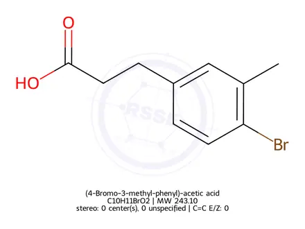 Chemical structure of (4-Bromo-3-methyl-phenyl)-acetic acid
