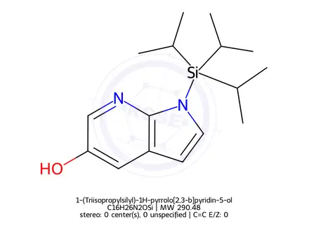 Chemical structure of 1-Triisopropylsilanyl-1H-pyrrolo[2,3-b]pyridin-5-ol